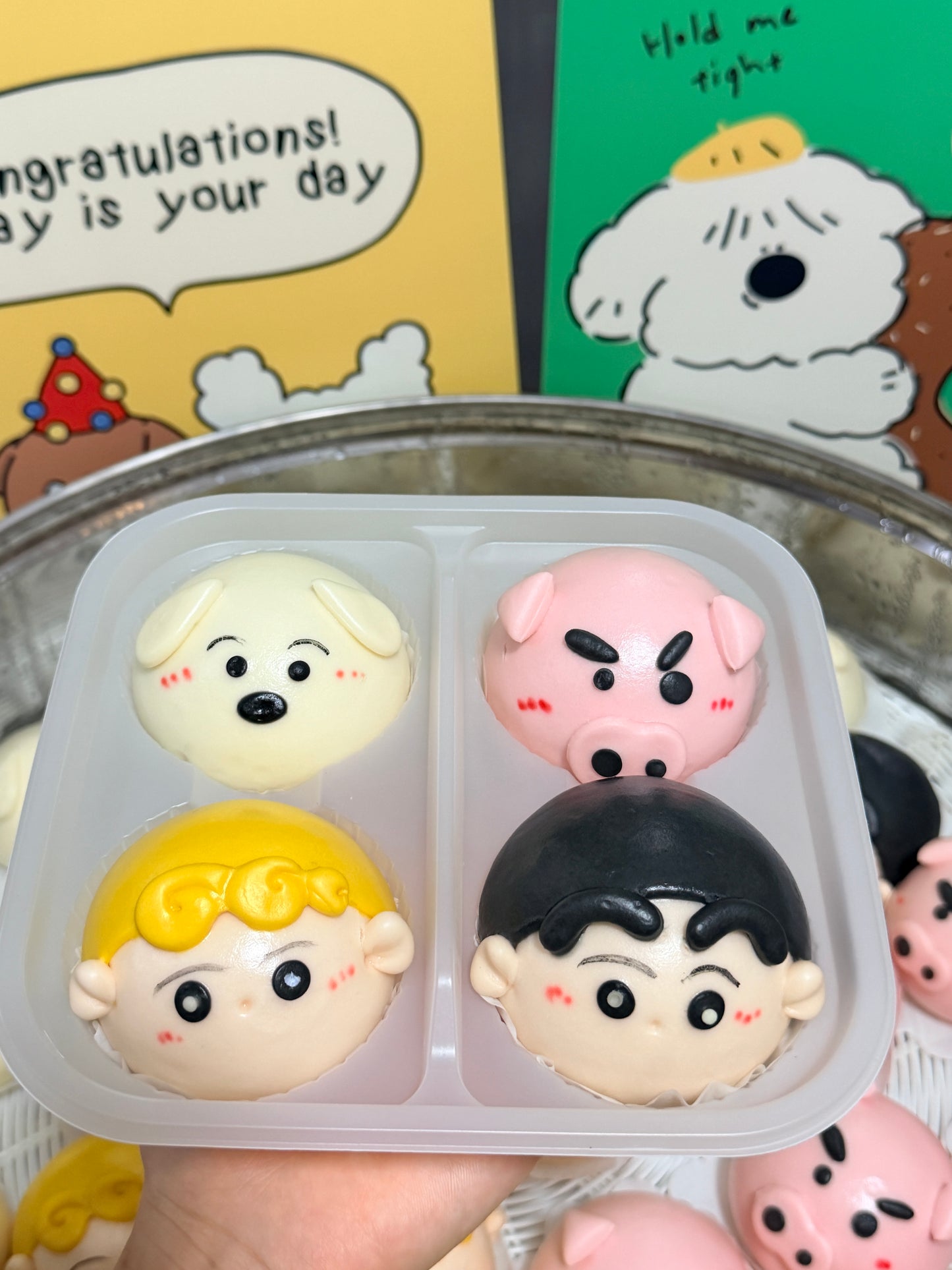 Crayon Shin-chan and Himawari (Custard and Red Bean Paste) 4pcs/box