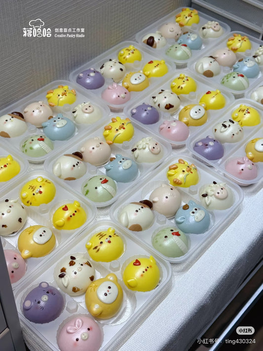 需预定 12生肖蛋糕塔定制(豆沙奶黄黑芝麻)/12-14个